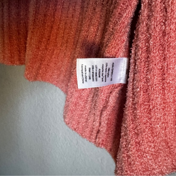 Barefoot Dreams CozyChic Lite Ribbed Shrug Cardigan in Coral Pink Small Medium - Picture 6 of 6
